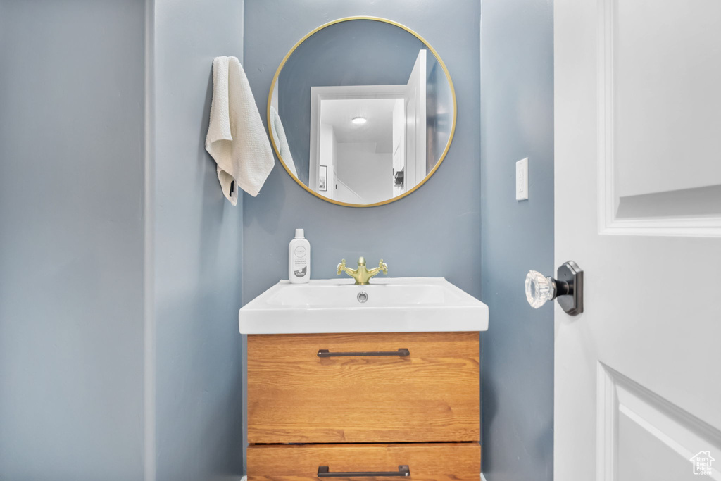 Bathroom featuring vanity