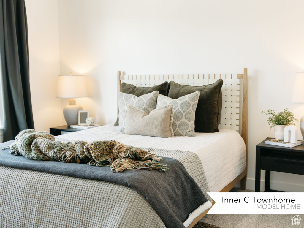 Bedroom featuring carpet flooring