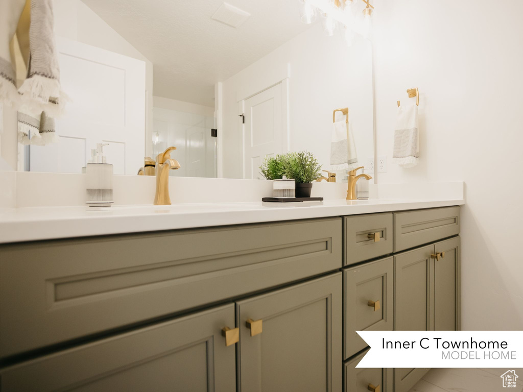 Full bath with double vanity
