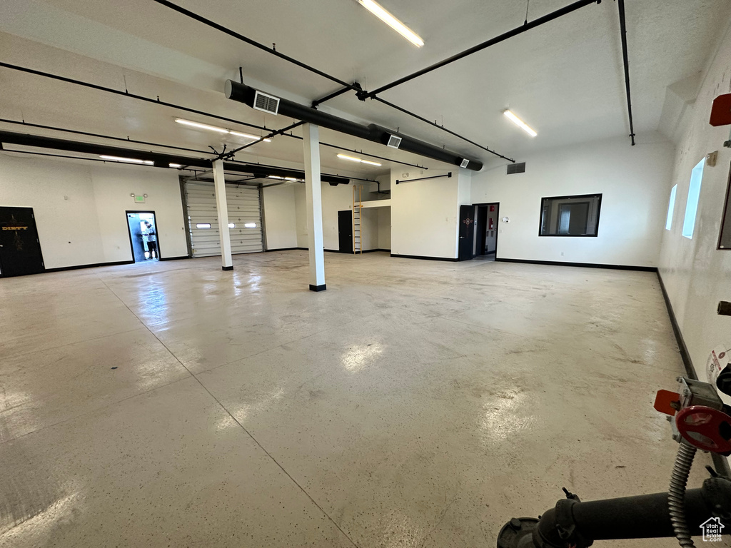 Garage with baseboards
