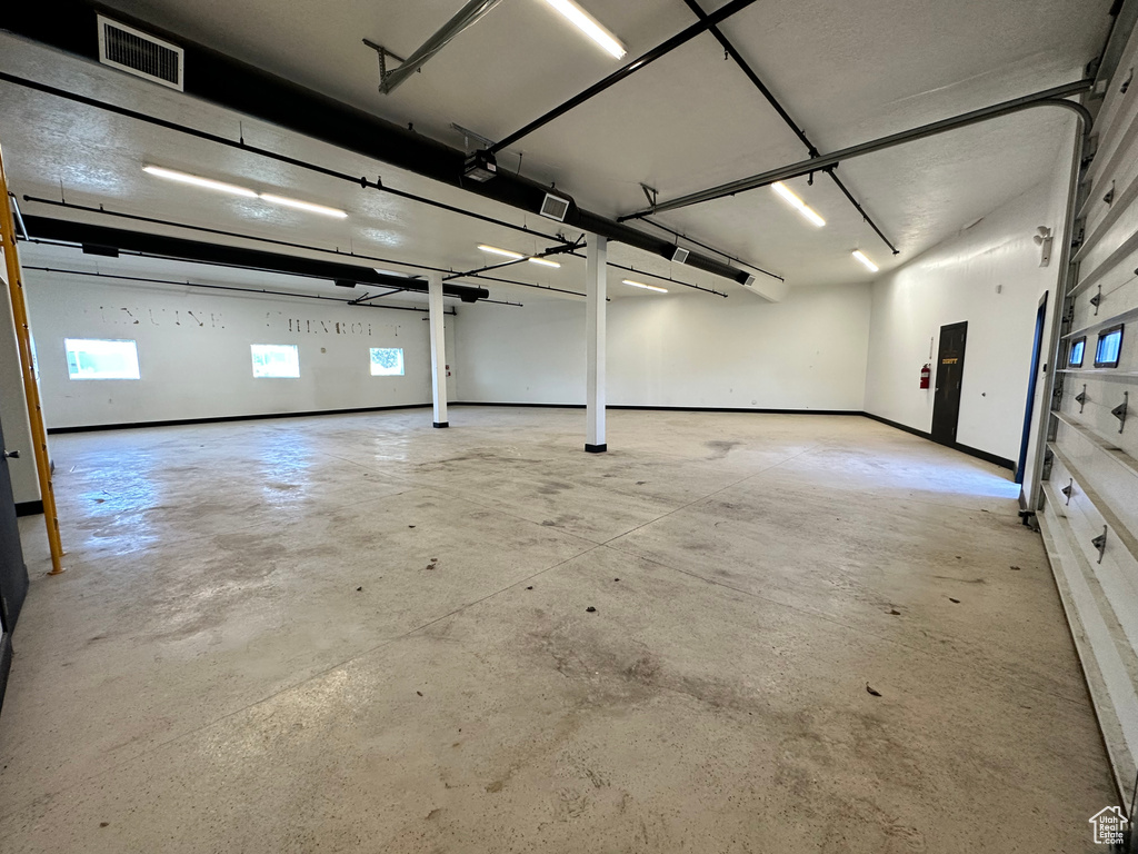 Garage with baseboards