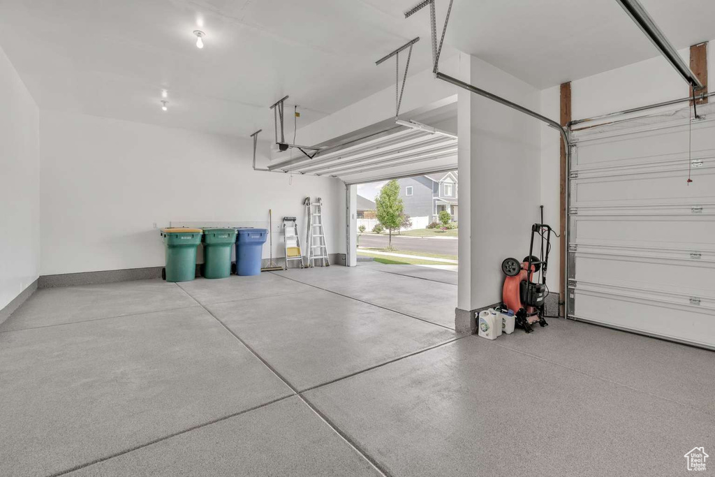 Garage with baseboards