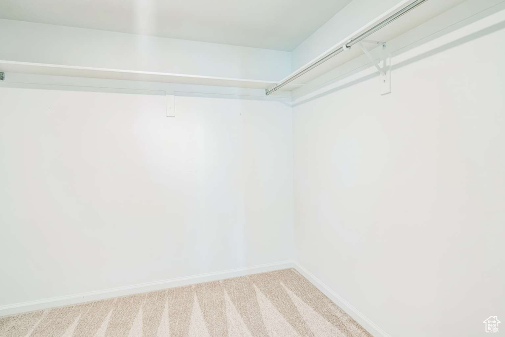 Walk in closet featuring carpet flooring