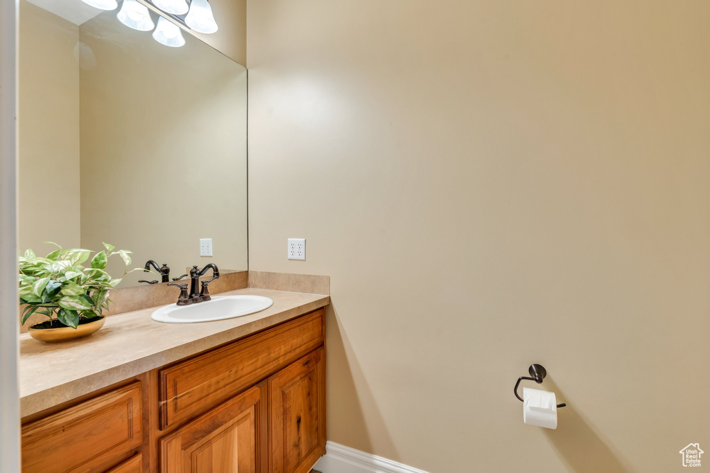 Bathroom featuring vanity