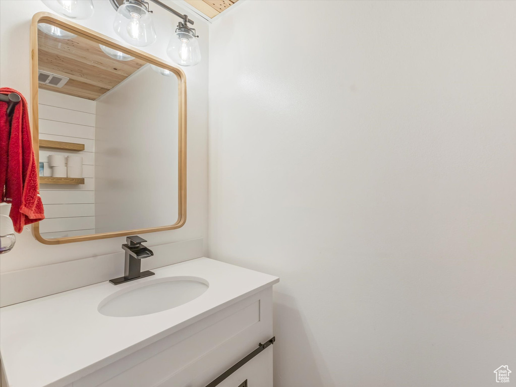 Bathroom featuring vanity