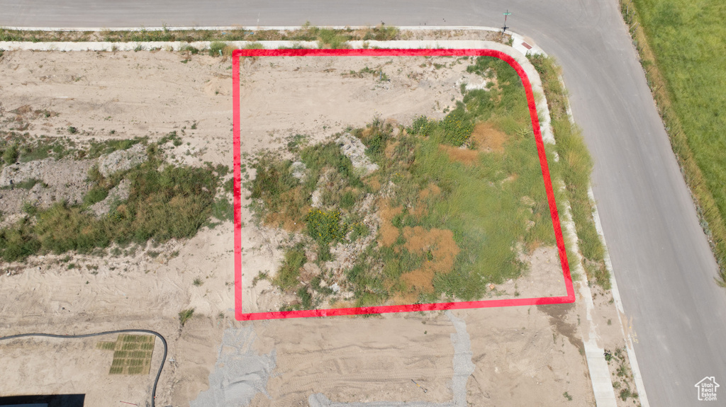 Aerial view of property's location featuring property boundaries highlighted