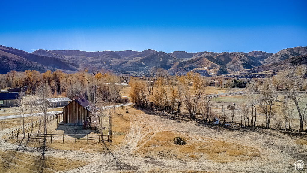 Mountain view featuring rural landscape