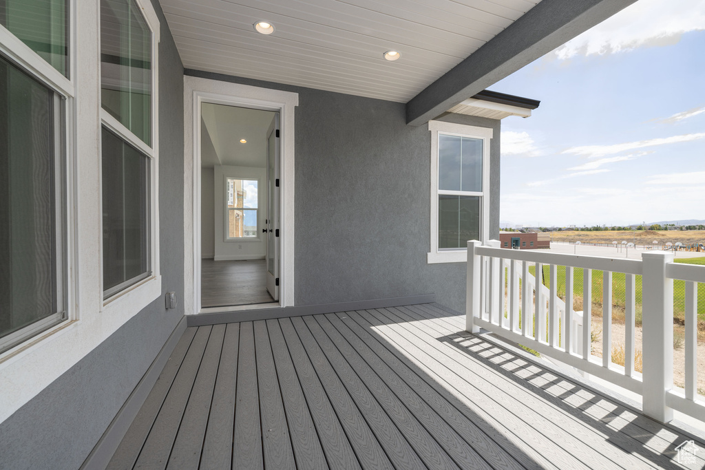 View of wooden deck
