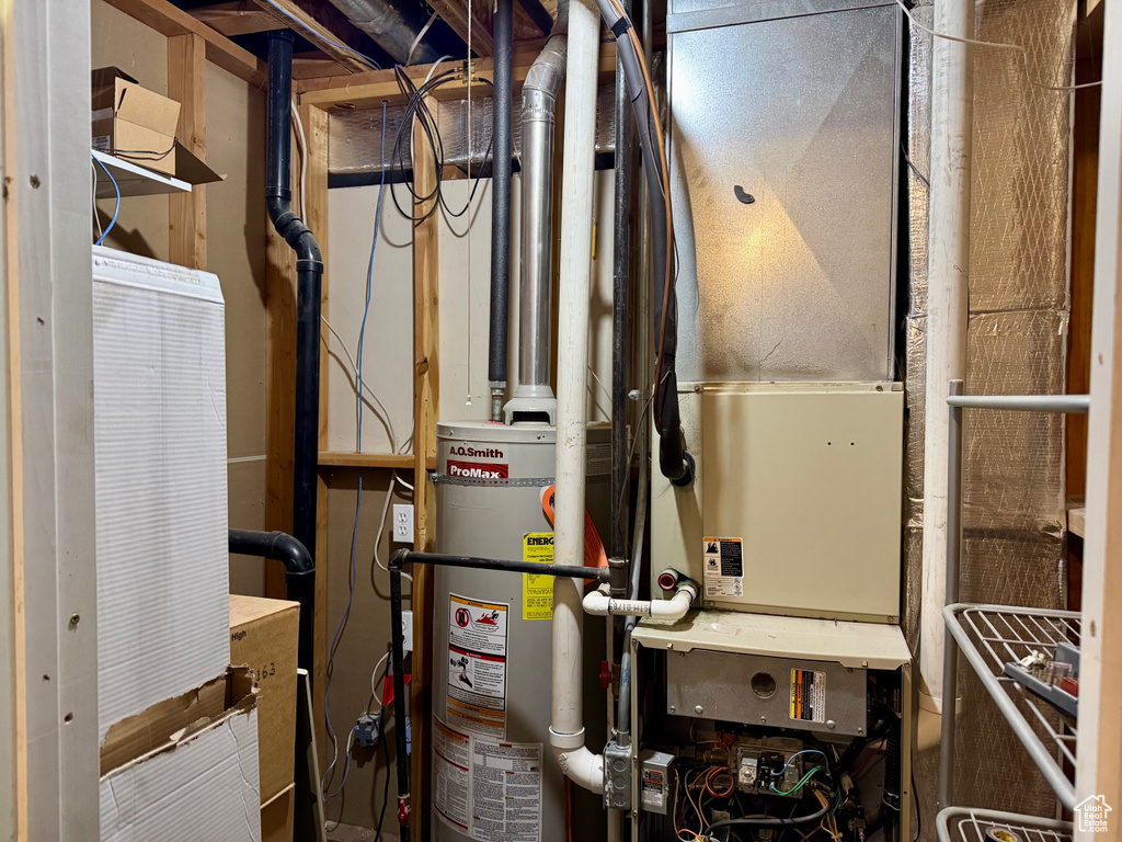 Utilities with water heater and heating unit