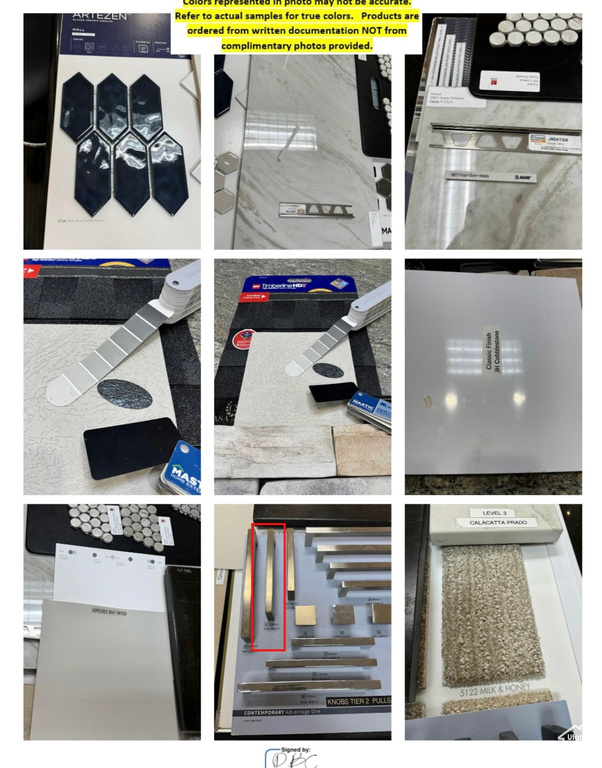 View of a document with a collage of images