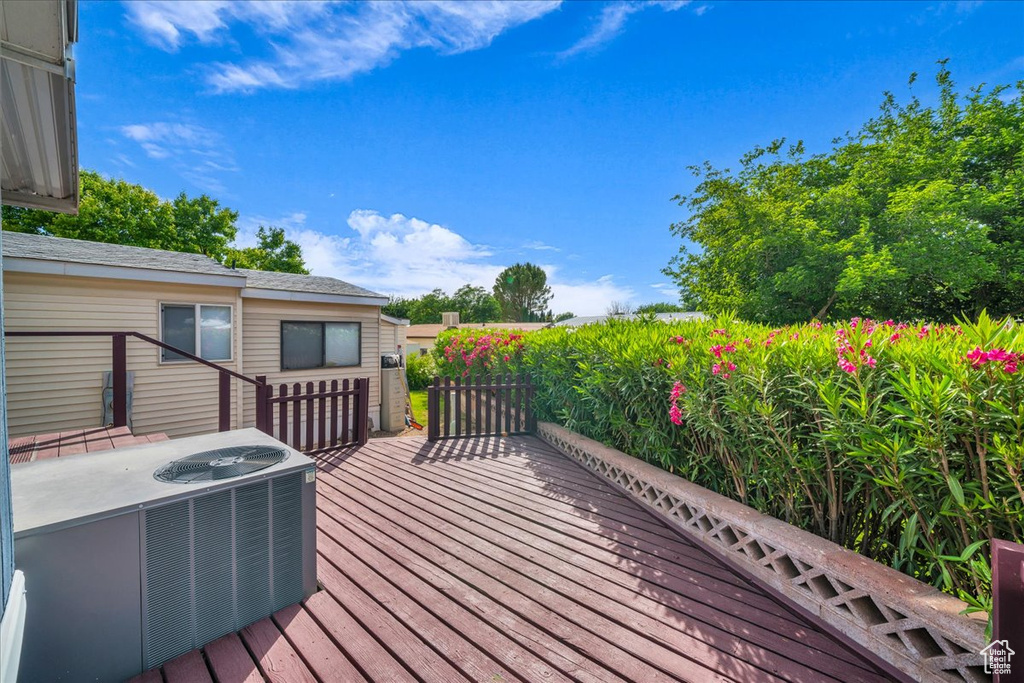 View of wooden deck