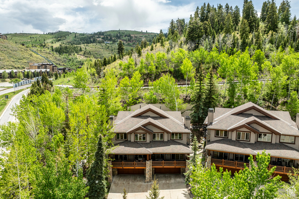 View from above of property