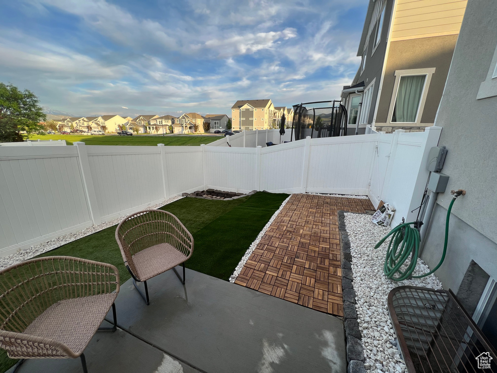 View of patio featuring a residential view