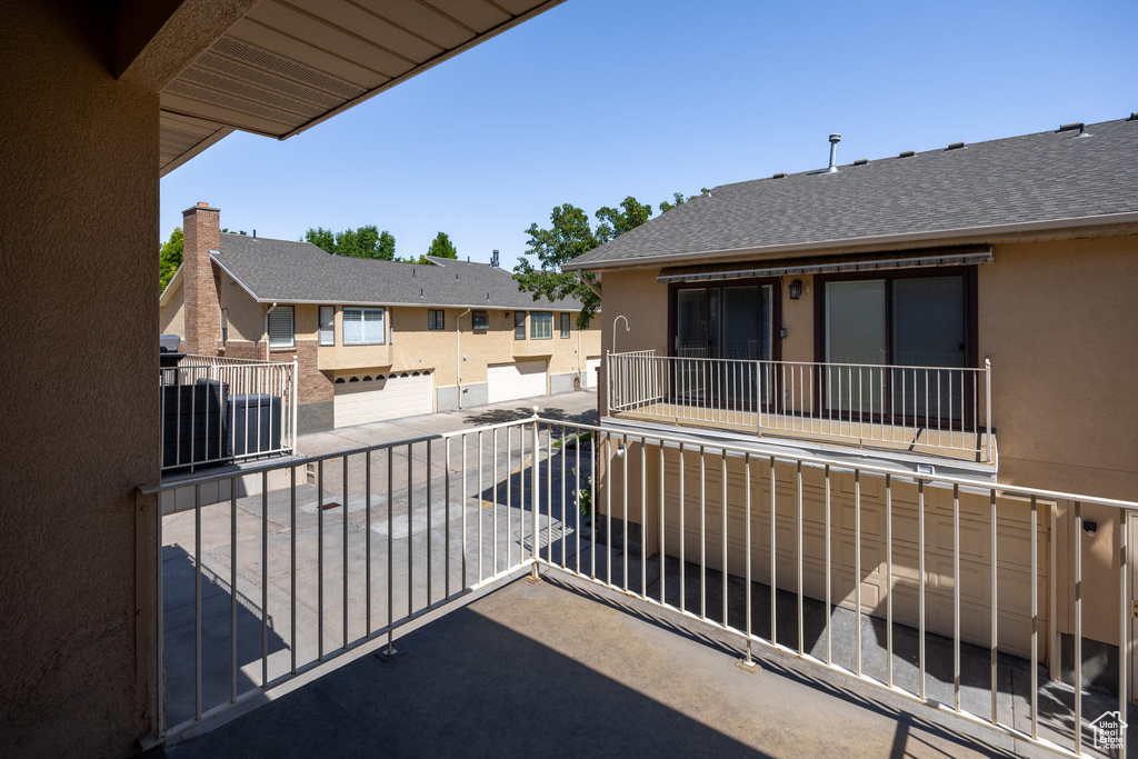 Balcony with a residential view