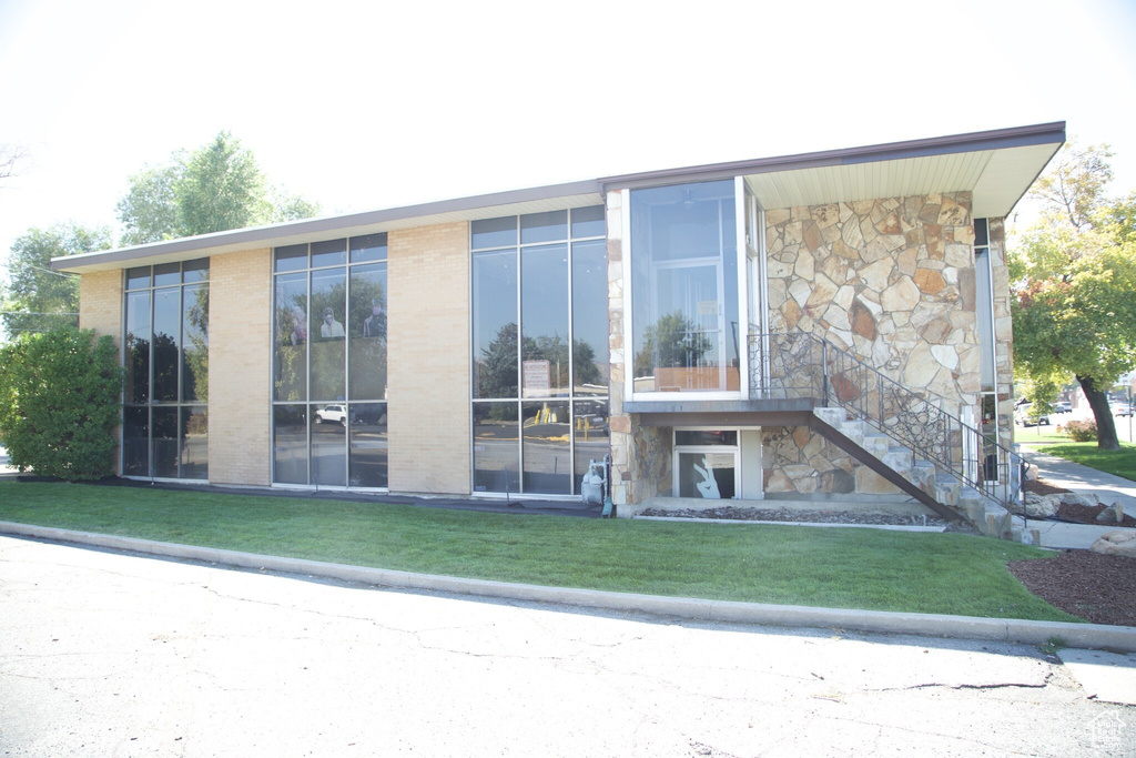 Exterior space featuring stairs