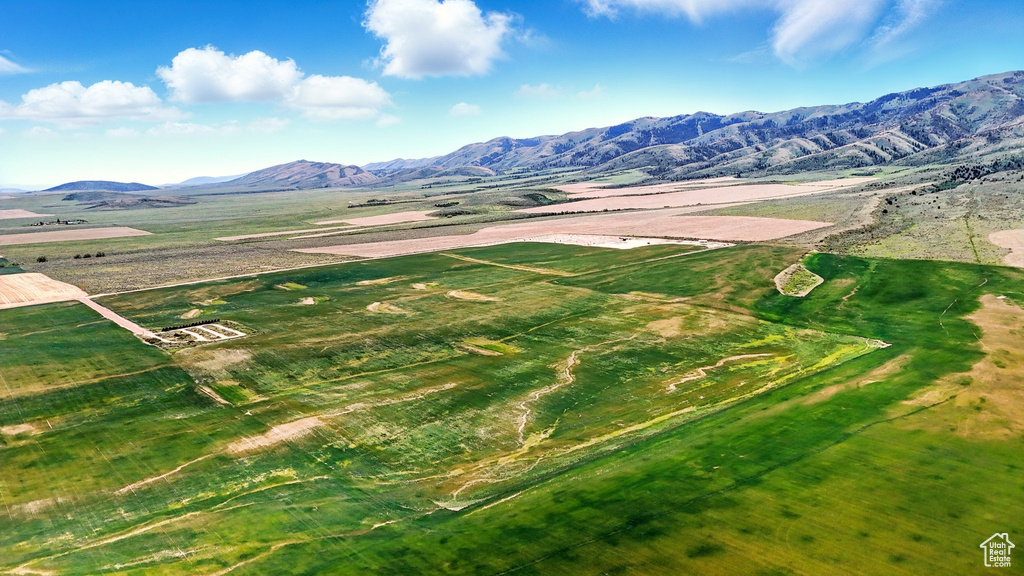 View of mountain background with rural landscape