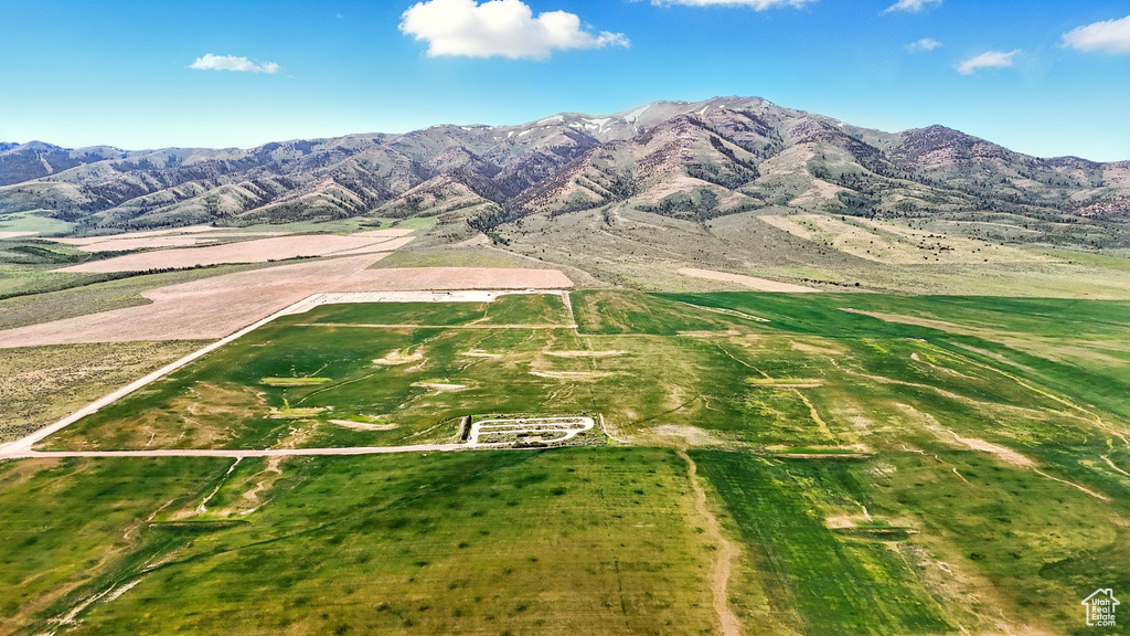 Mountain view with rural landscape