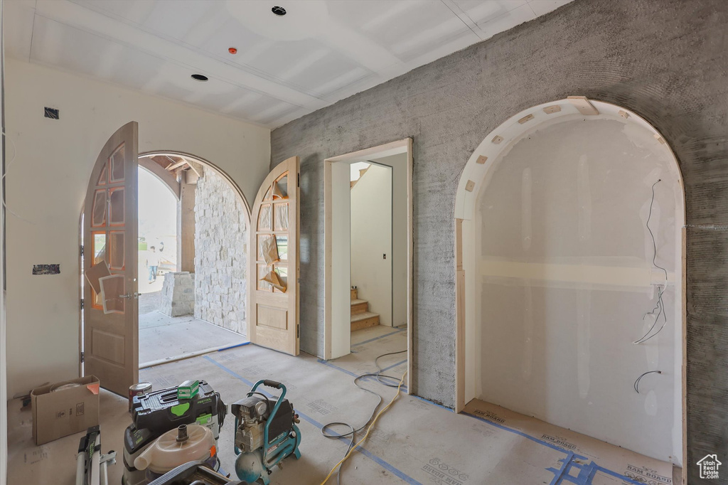 Foyer featuring stairway