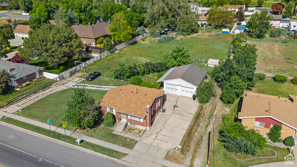 Aerial view of residential area