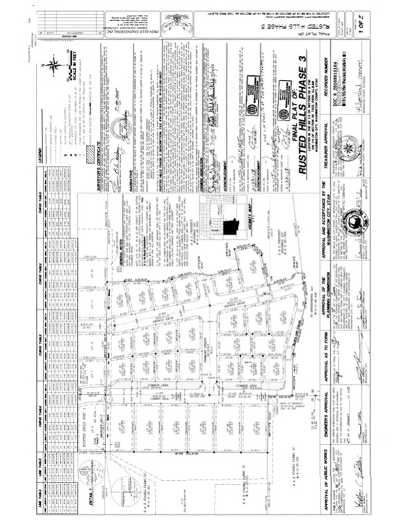 Map showing property parcels