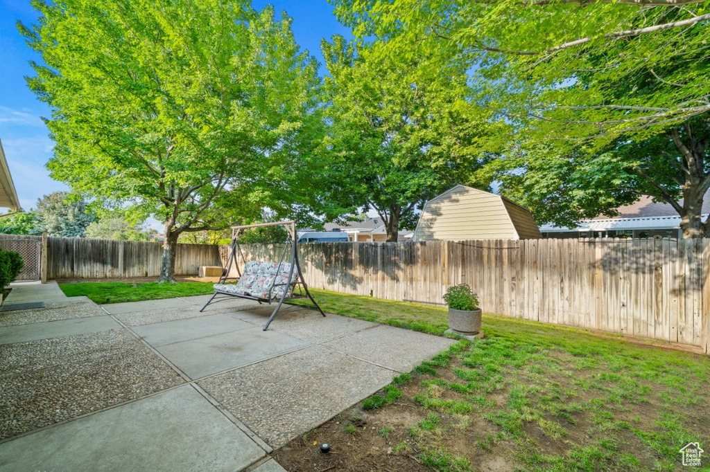 View of yard featuring a patio