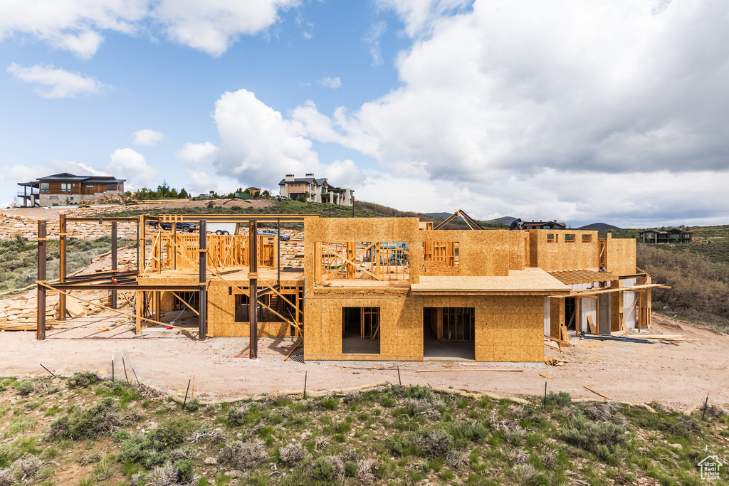 View of rear view of property