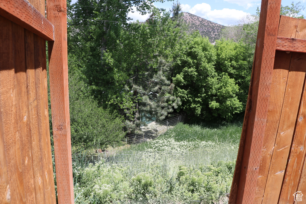 Exterior view of a mountainous background