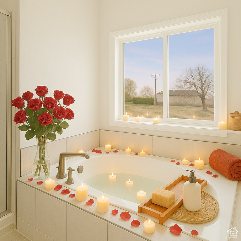 Bathroom with a bath