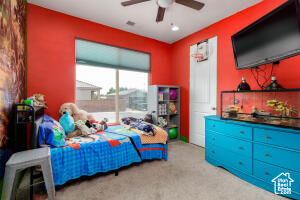 View of carpeted bedroom