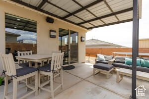 View of patio featuring outdoor lounge area