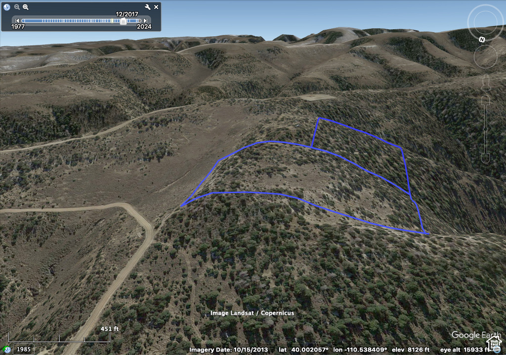Map / location with property parcel outlined