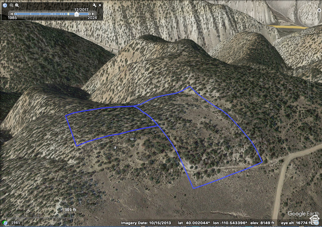 Map / location with property parcel outlined