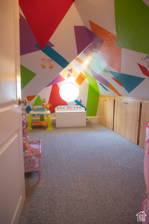Playroom featuring carpet flooring