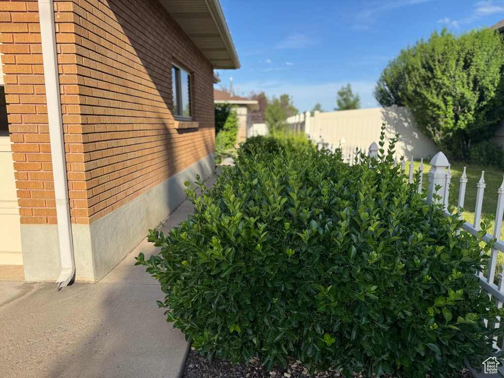 View of home\\\\\\\'s exterior with brick siding