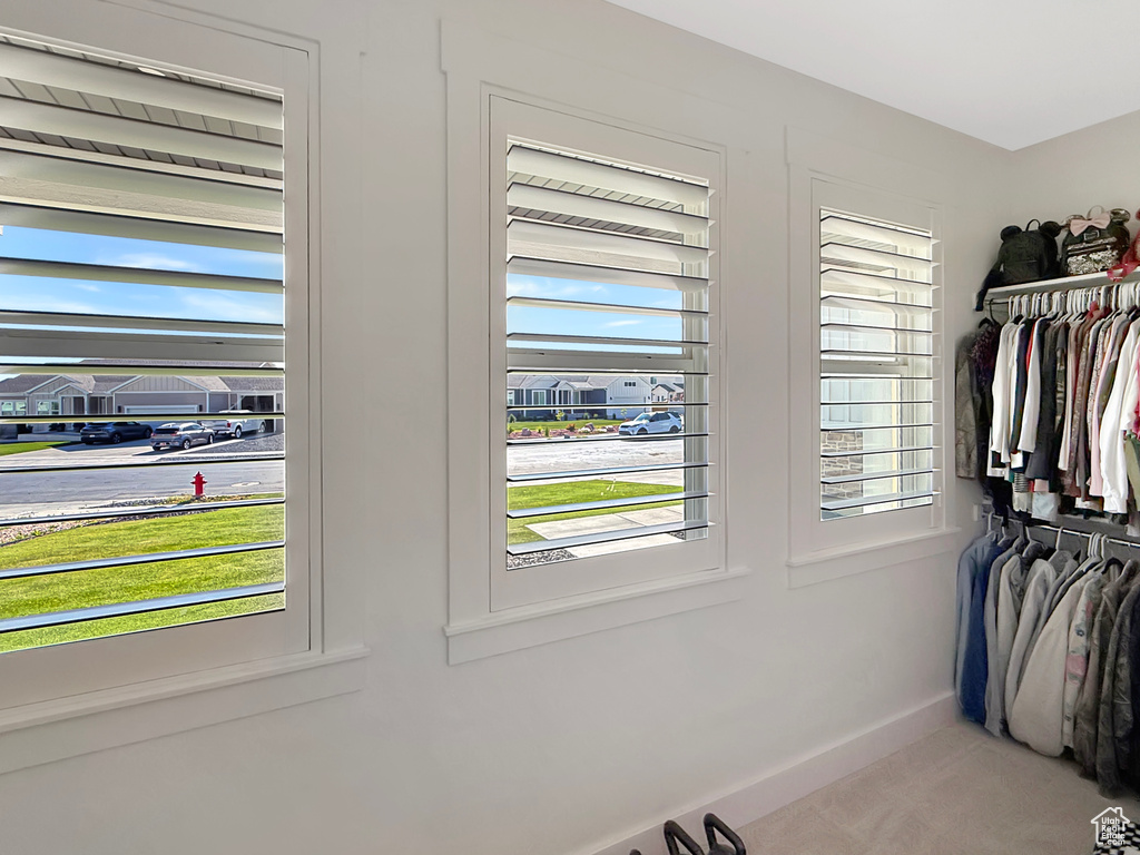 View of walk in closet