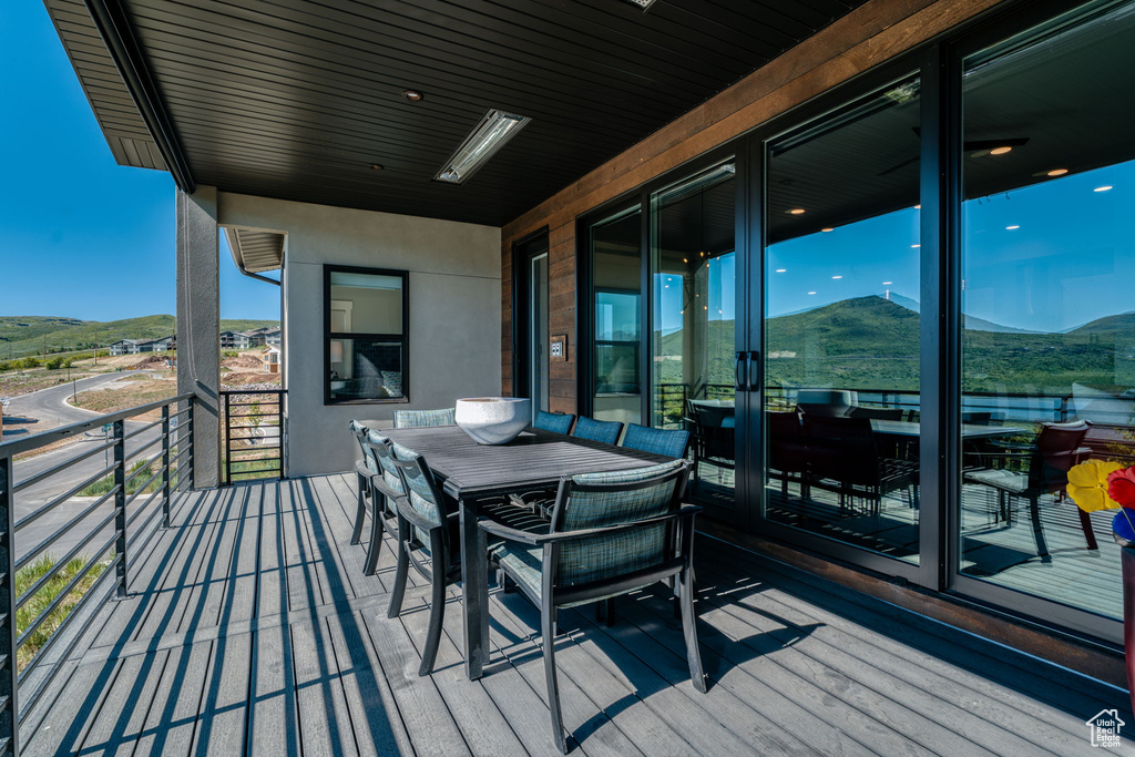 Deck with a mountain view