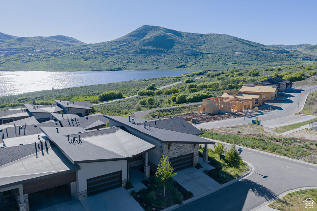 Mountain view with a large body of water