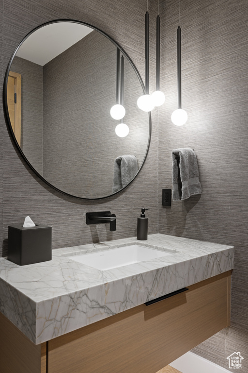 Bathroom featuring vanity