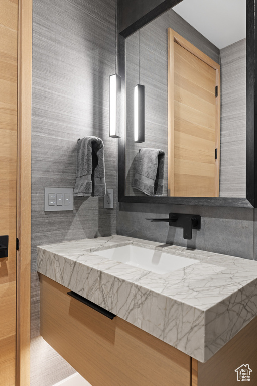 Bathroom featuring vanity