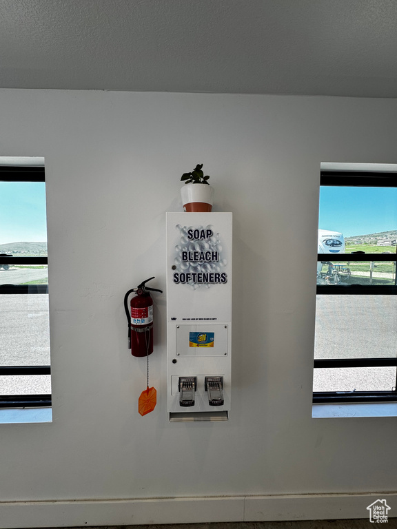 Detailed view of a fire extinguisher