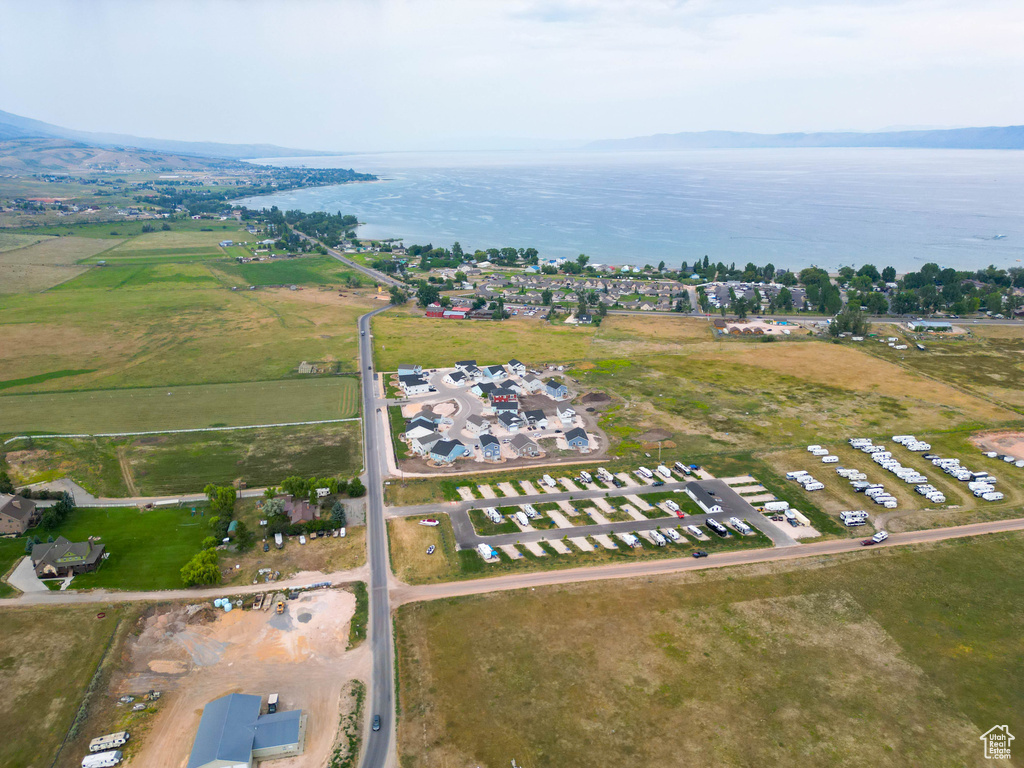 Drone / aerial view of a large body of water