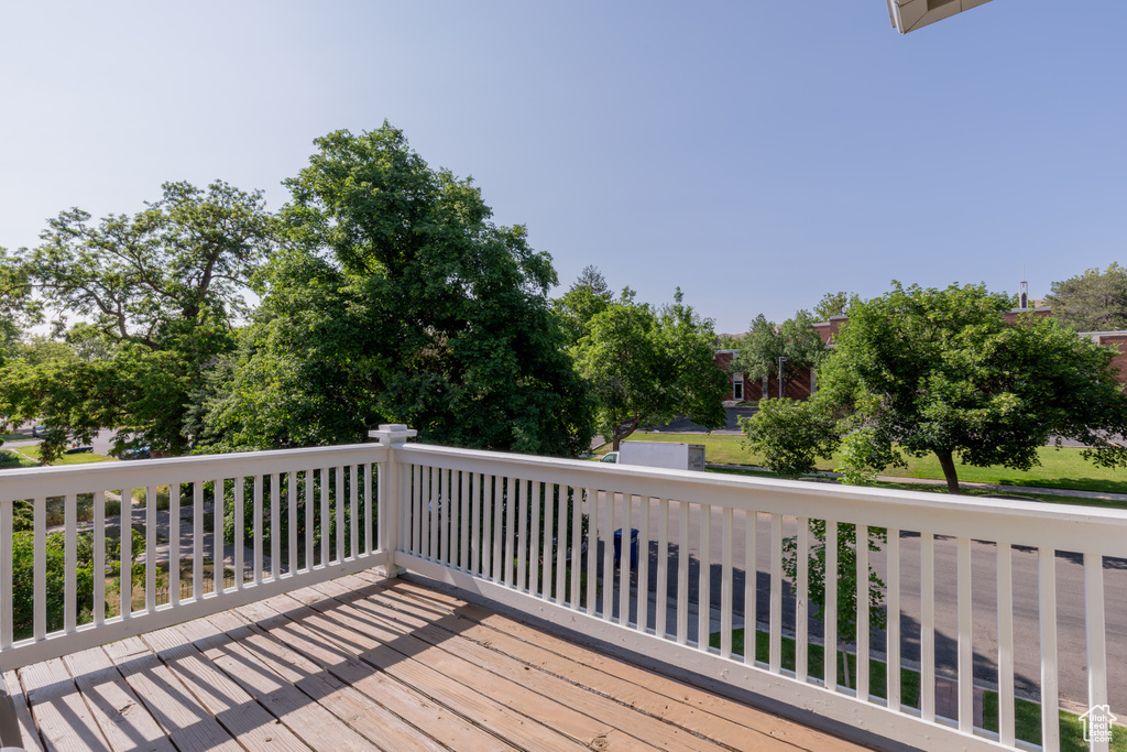 View of wooden deck