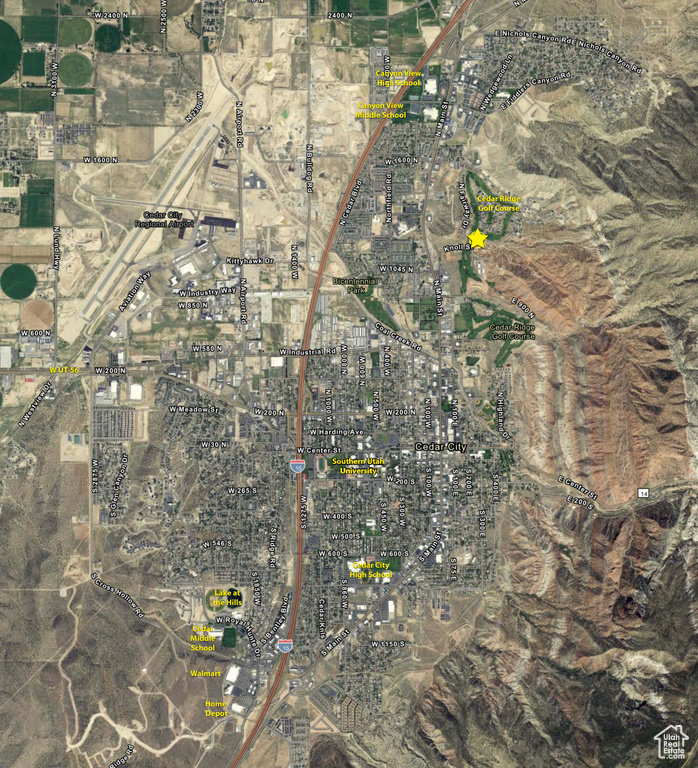 Aerial overview of property's location