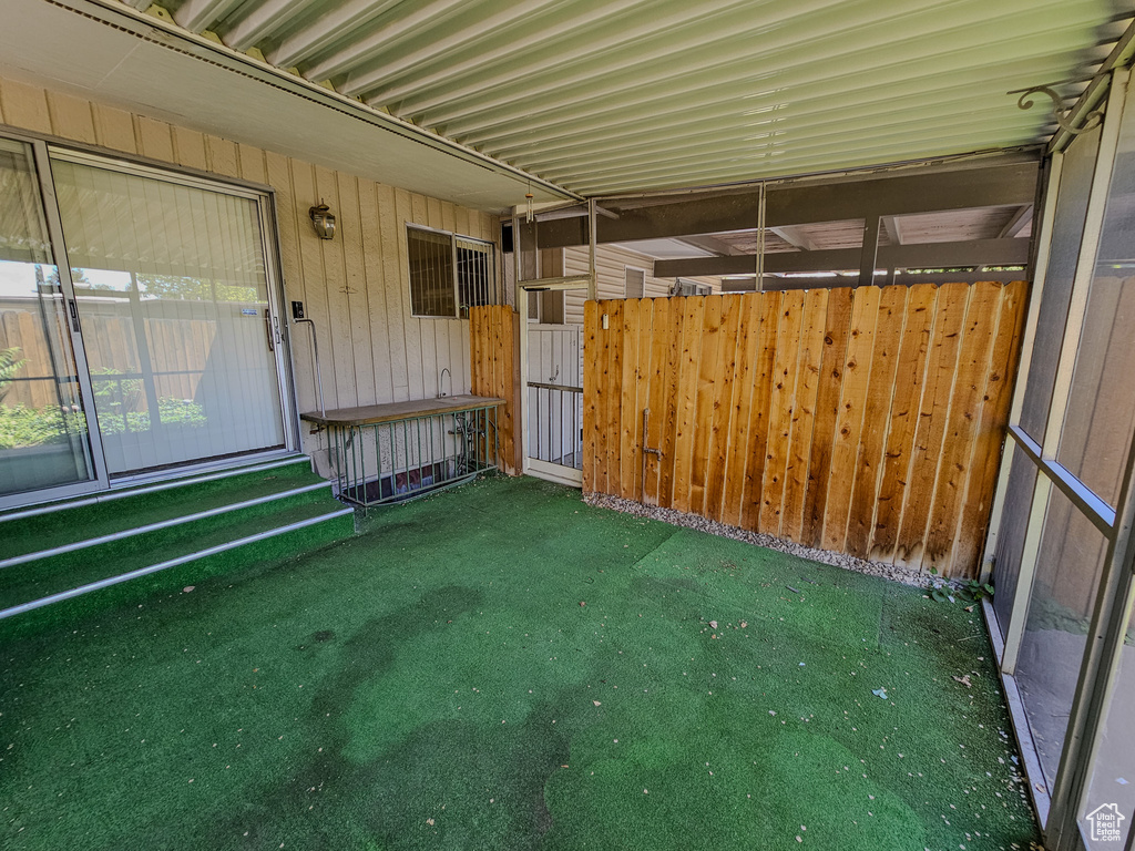 View of patio / terrace featuring entry steps