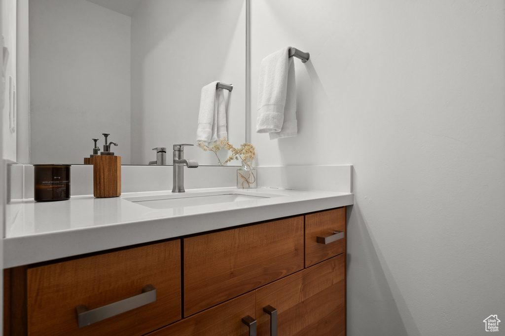 Bathroom featuring vanity