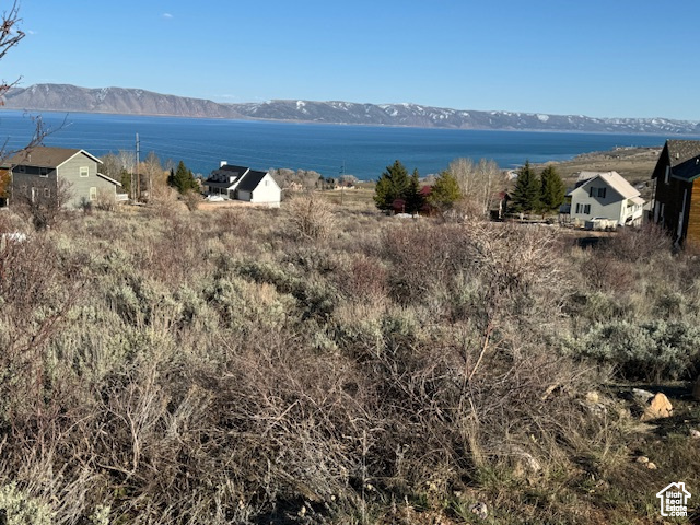 Water view featuring mountains