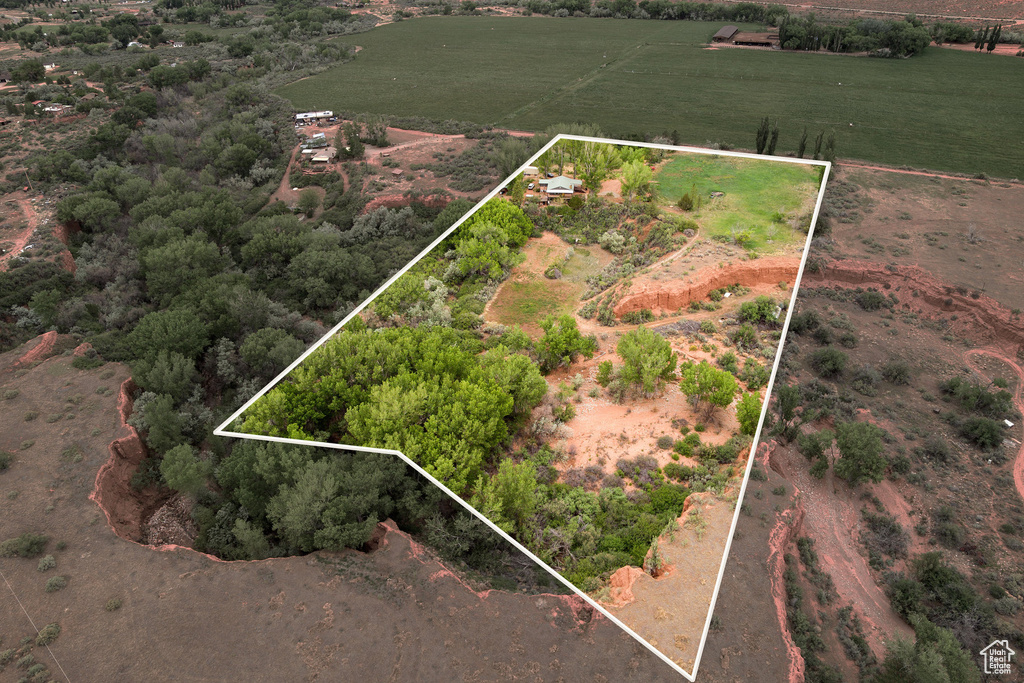 View of rural area featuring property parcel outlined