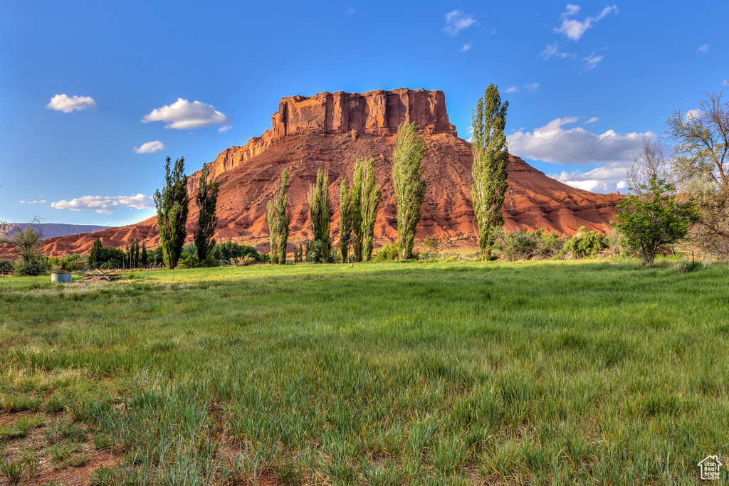 Mountain view featuring rural landscape