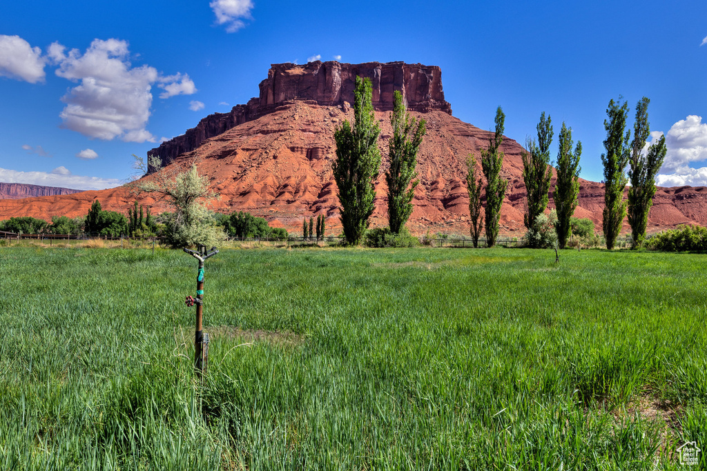 Mountain view featuring rural landscape