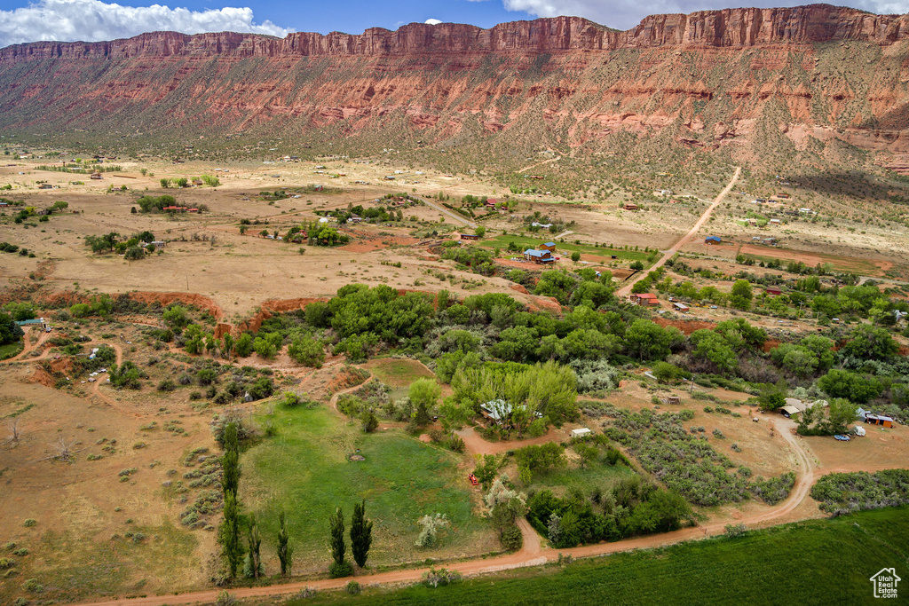 Mountain view with rural landscape